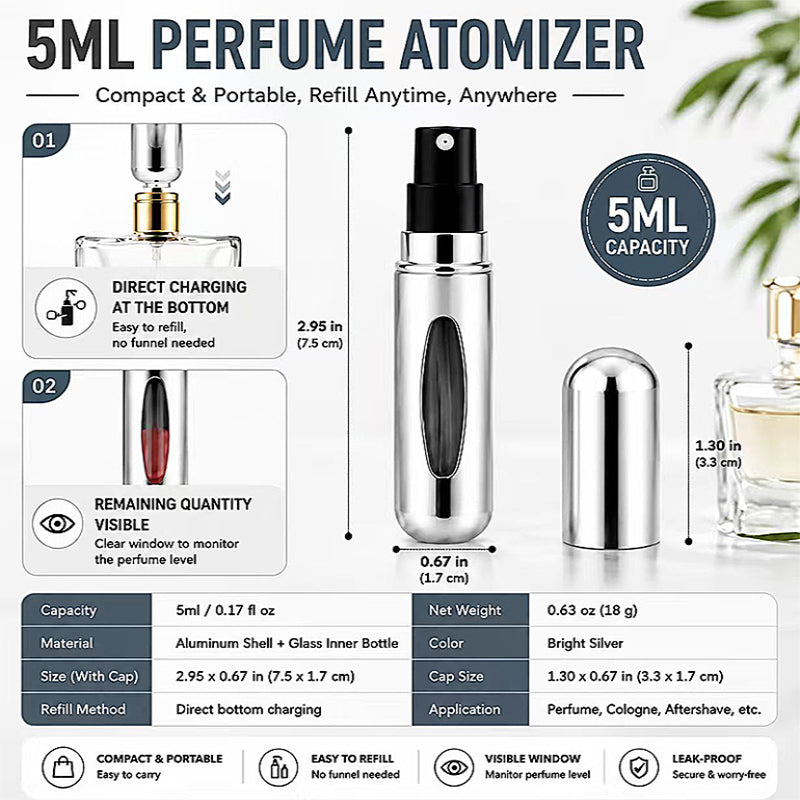 🌸 Portable refillable perfume spray bottle｜Free shipping
